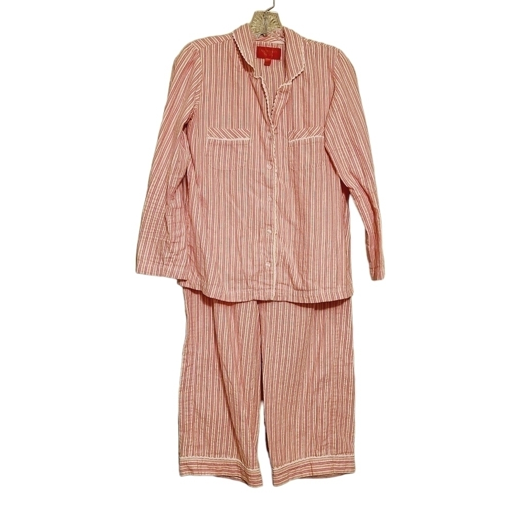 Victoria's Secret Red Label | Women's Two Piece Striped Pajama Pants Set (Small)